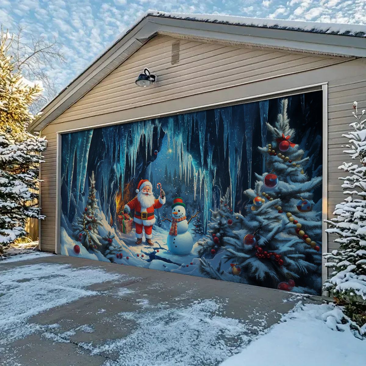 Shineful Garage Door Banner Decoration - Santa's Winter Wonderland