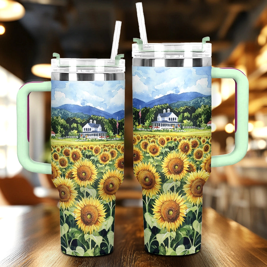 Shineful Tumbler Sunflower Farmhouse Glory