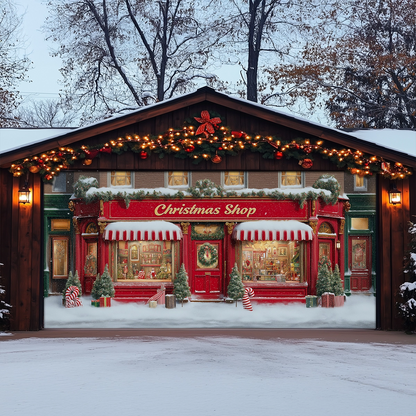 Shineful Garage Door Banner Decoration Christmas Shoppe Wonderland