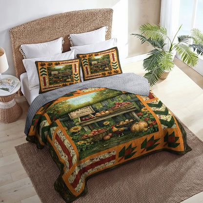 Shineful All Season Quilt 3-Piece Set Farm Fresh Harvest