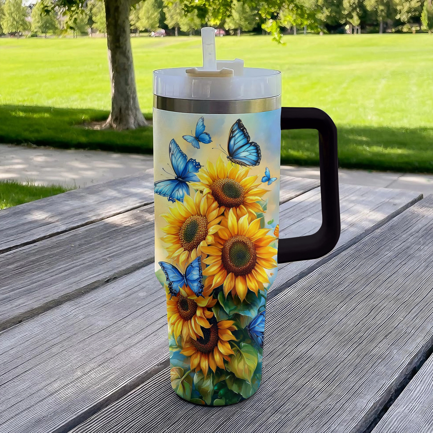 Shineful Tumbler Butterfly Sunflower