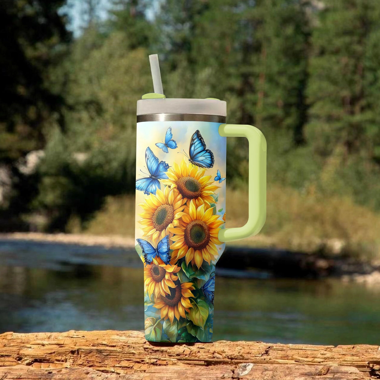 Shineful Tumbler Butterfly Sunflower