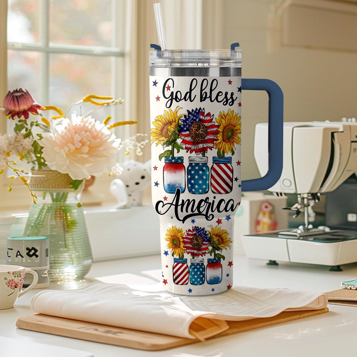 Shineful Tumbler America Sunflower
