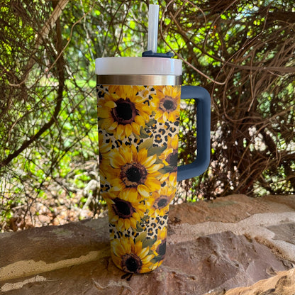 Shineful Tumbler Leopard Sunflower