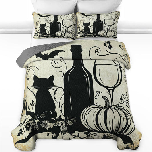 Shineful All Season Quilt 3-Piece Set Moderate Winelife