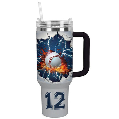 Shineful Personalized Tumbler Broken Baseball