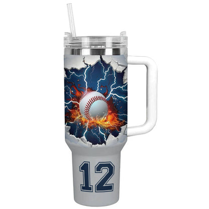 Shineful Personalized Tumbler Broken Baseball