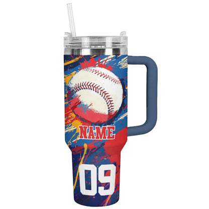 Shineful Personalized Tumbler Baseball Splashing