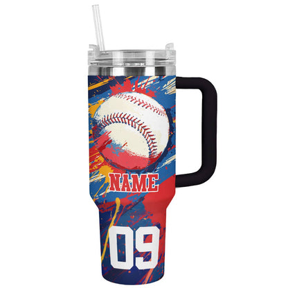 Shineful Personalized Tumbler Baseball Splashing