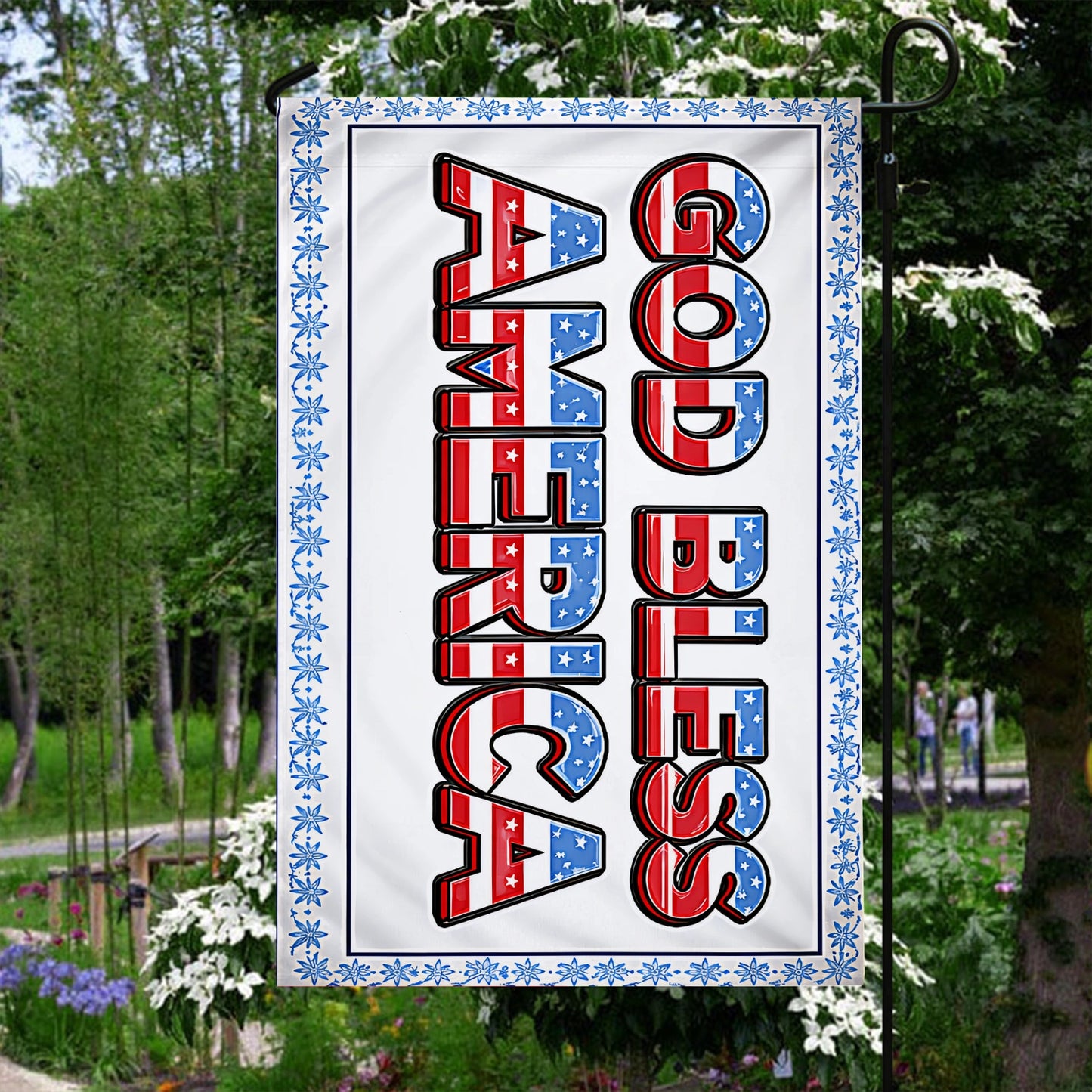 Shineful Gargen Flag 12" x 18" - God Bless America