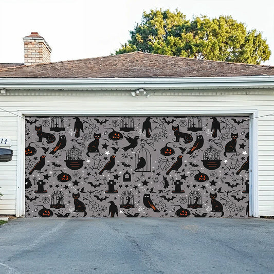 Shineful Garage Door Banner Decoration - Spooky Shadow