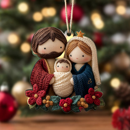 Shineful 2D Acrylic Ornament Cozy Holy Family