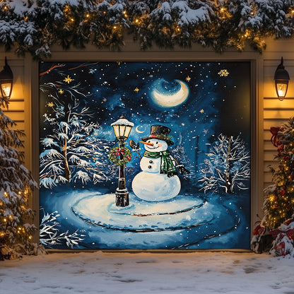 Shineful Garage Door Banner Decoration - Frosty Night
