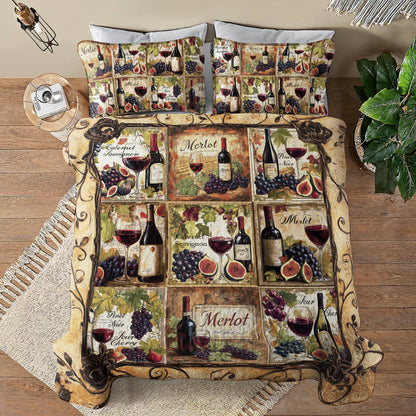 Shineful All Season Quilt 3-Piece Set Wine Collection
