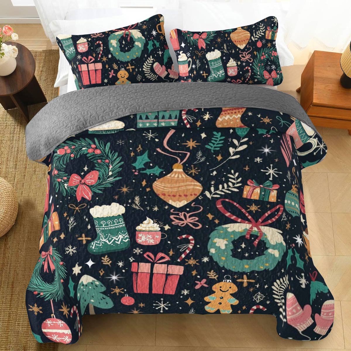 Shineful All Season Quilt 3-Piece Set Christmas Magic