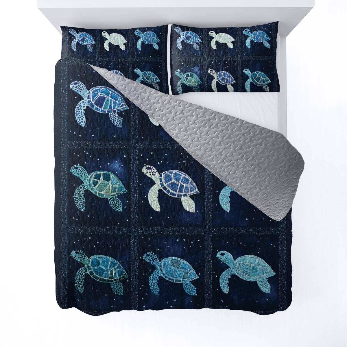 Shineful All Season Quilt 3-Piece Set Sea Turtle Paradise