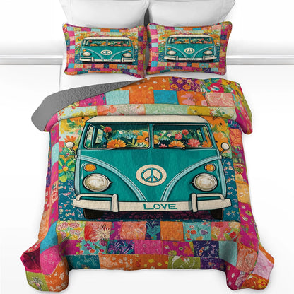 Shineful All Season Quilt 3-Piece Set - Hippie Van Patchwork