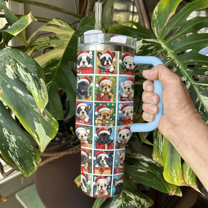 Shineful Tumbler Santa Paws Frenchie