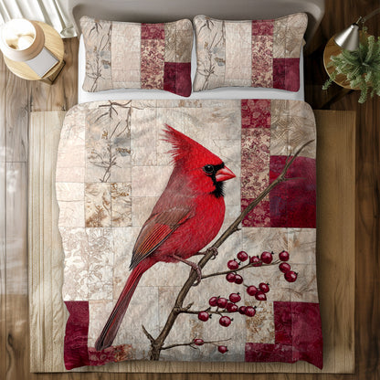 Shineful All Season Quilt 3-Piece Set Cardinal Serenity