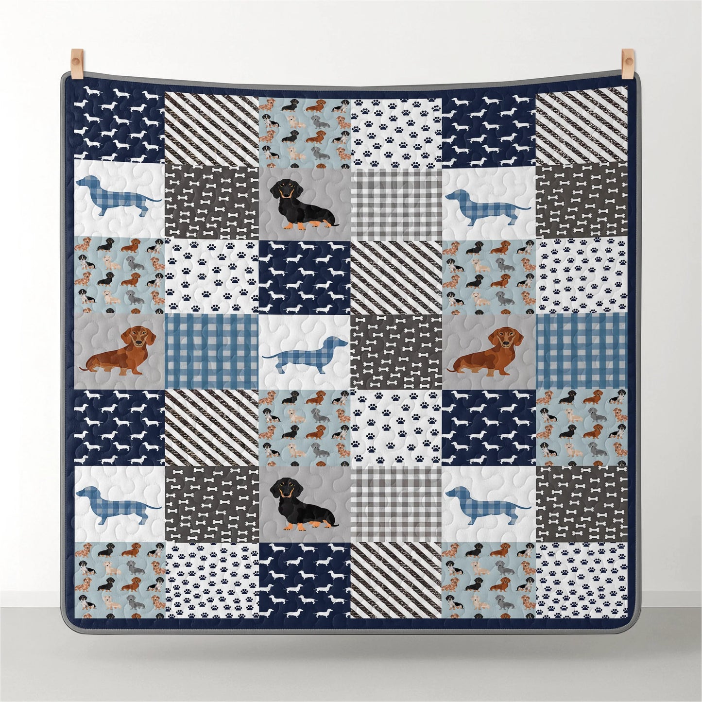 Shineful Quilt 3-Piece Set Dachshund Delight
