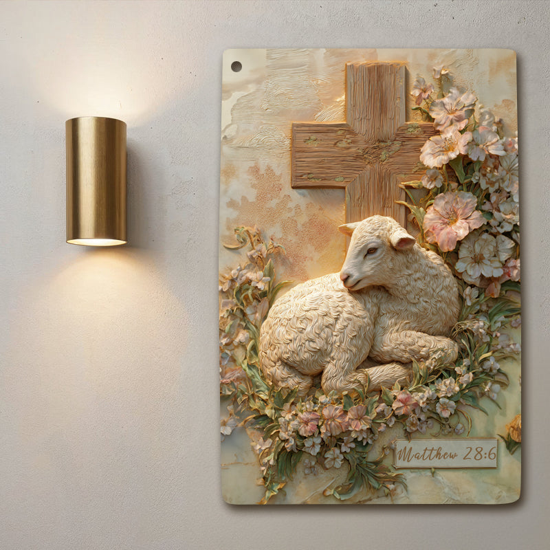 Shineful 2D Metal Sign Lamb of God Resurrection