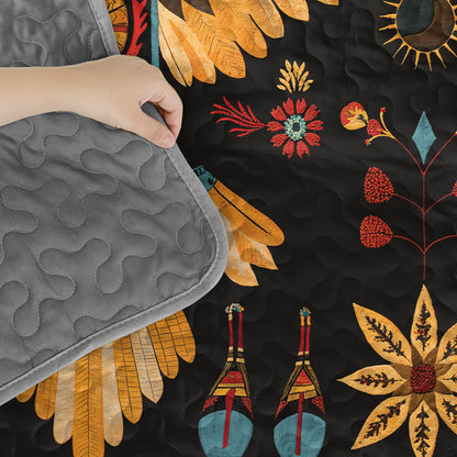 Shineful Quilt 3-Piece Set Tribal Eagle