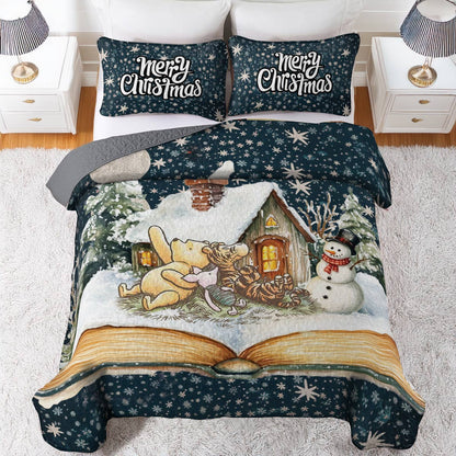 Shineful All Season Quilt 3-Piece Set Winnie Christmas