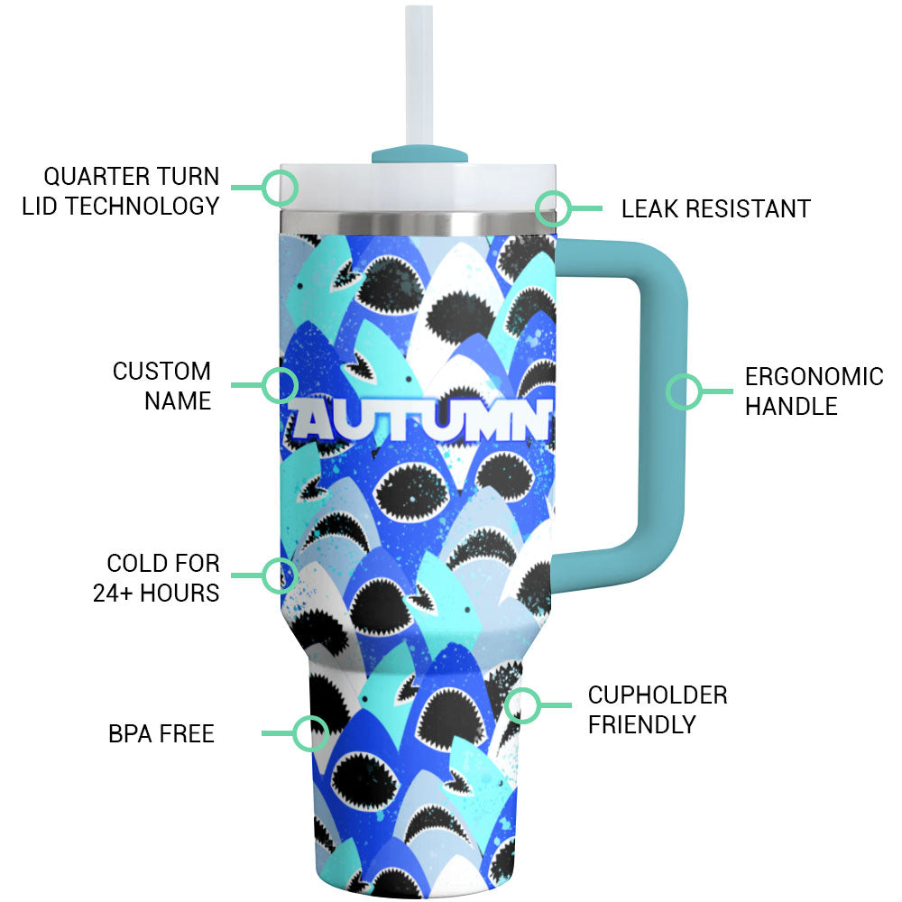 Shark Shineful Tumbler In A World Full Of Fish Be A Shark