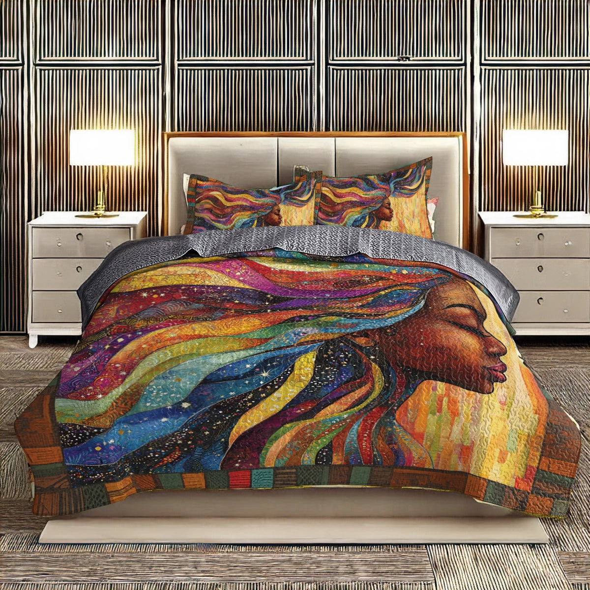 Shineful All Season Quilt 3-Piece Set - Afrocentric Dreams