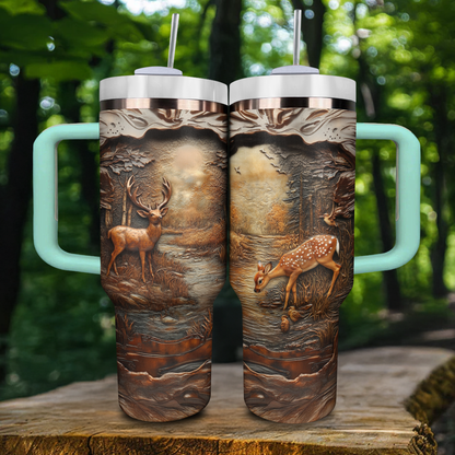 Shineful Tumbler Majestic Deer Wood