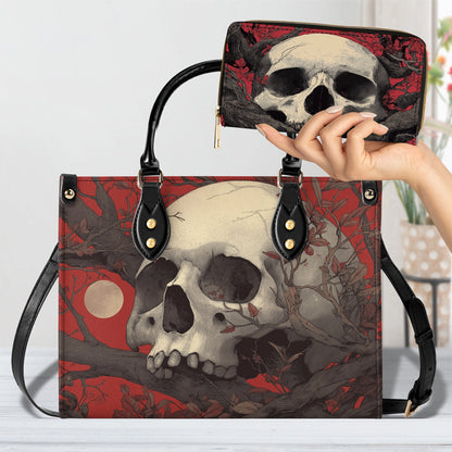 Shineful Leather Bag Redbound Skull