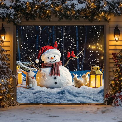 Shineful Garage Door Banner Decoration Winter Night