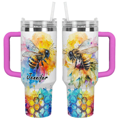 Shineful Tumbler Personalized Bee Blossom Harmony
