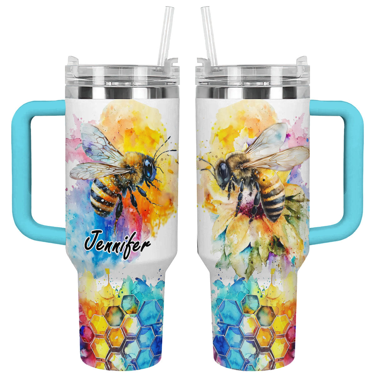 Shineful Tumbler Personalized Bee Blossom Harmony