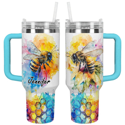 Shineful Tumbler Personalized Bee Blossom Harmony