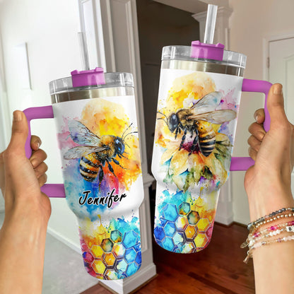 Shineful Tumbler Personalized Bee Blossom Harmony