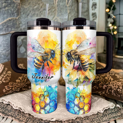 Shineful Tumbler Personalized Bee Blossom Harmony