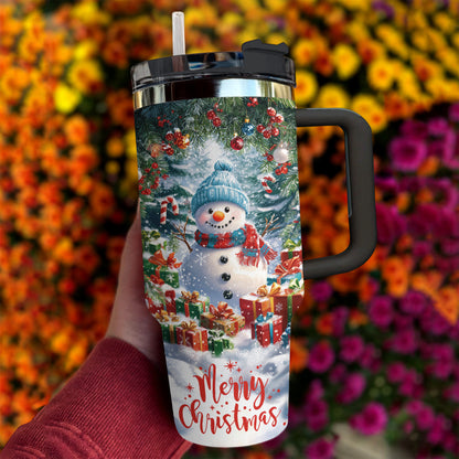 Shineful Tumbler Merry Christmas Snowman Insulated