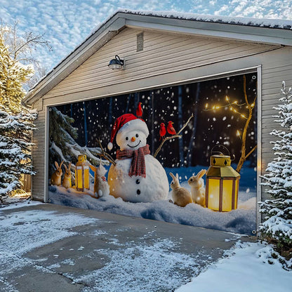 Shineful Garage Door Banner Decoration Winter Night