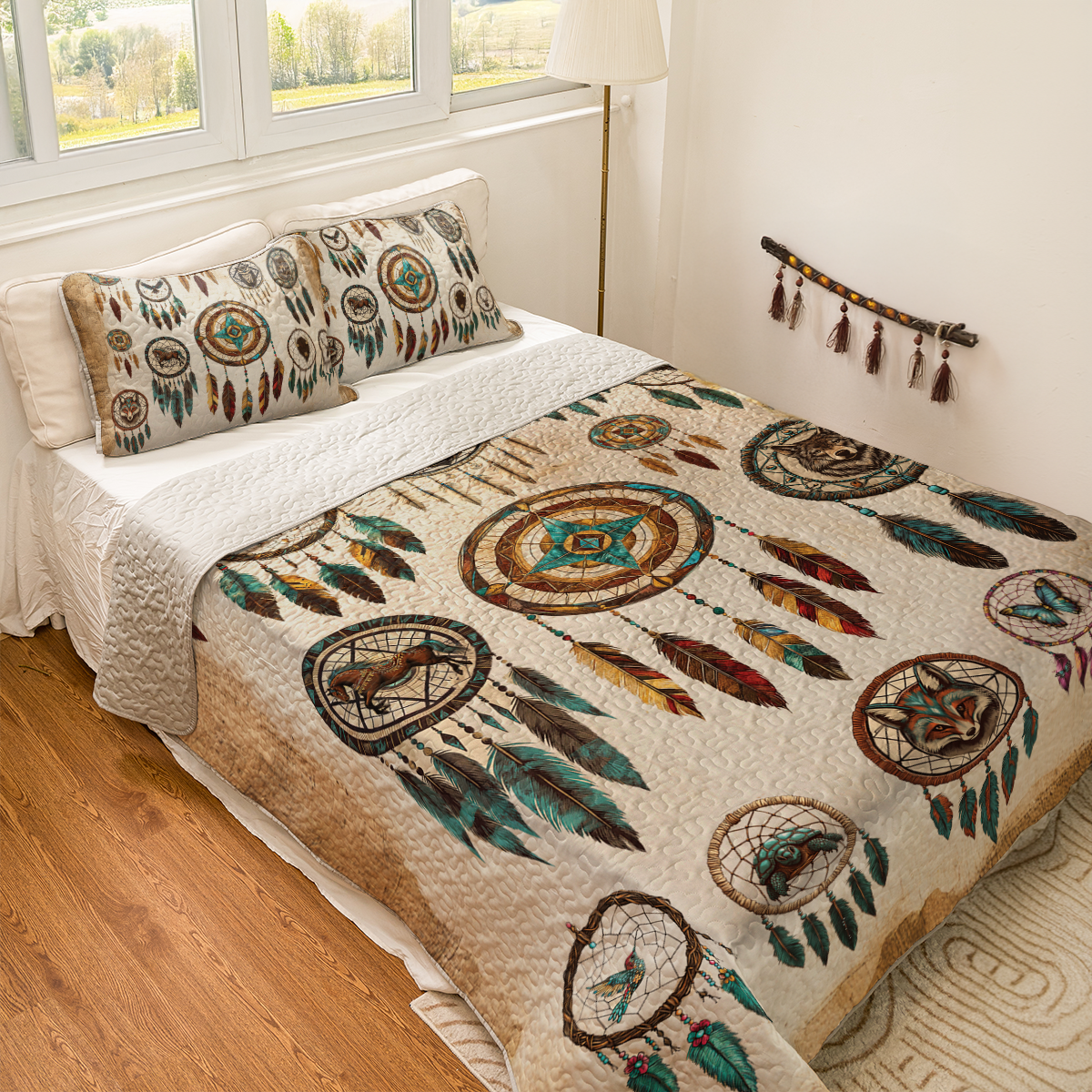 Shineful All Season Quilt 3-Piece Set Spirit Guide Dreamcatcher