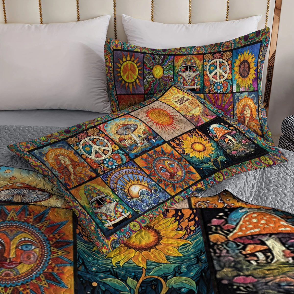 Shineful All Season Quilt 3-Piece Set - Sunshine Dream Hippie