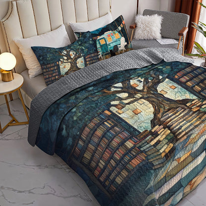Shineful All Season Quilt 3-Piece Set - Whimsical Tree of Knowledge