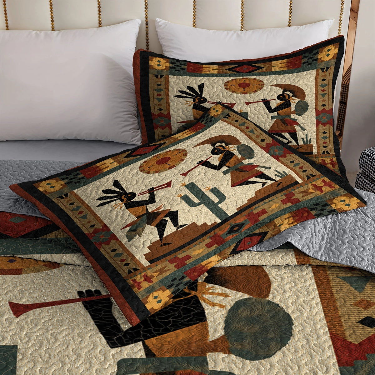 Shineful All Season Quilt 3-Piece Set Ancestral Steps