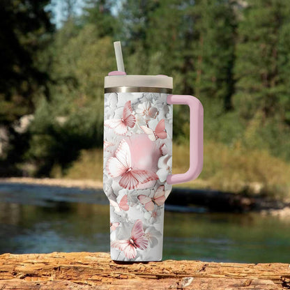 Shineful Tumbler Butterfly Pink Flutter Dreams