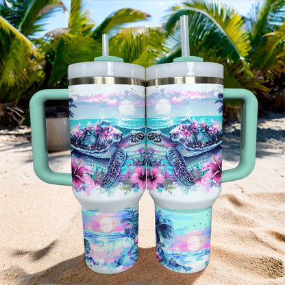 Shineful Tumbler Seaside Serenity Turtle