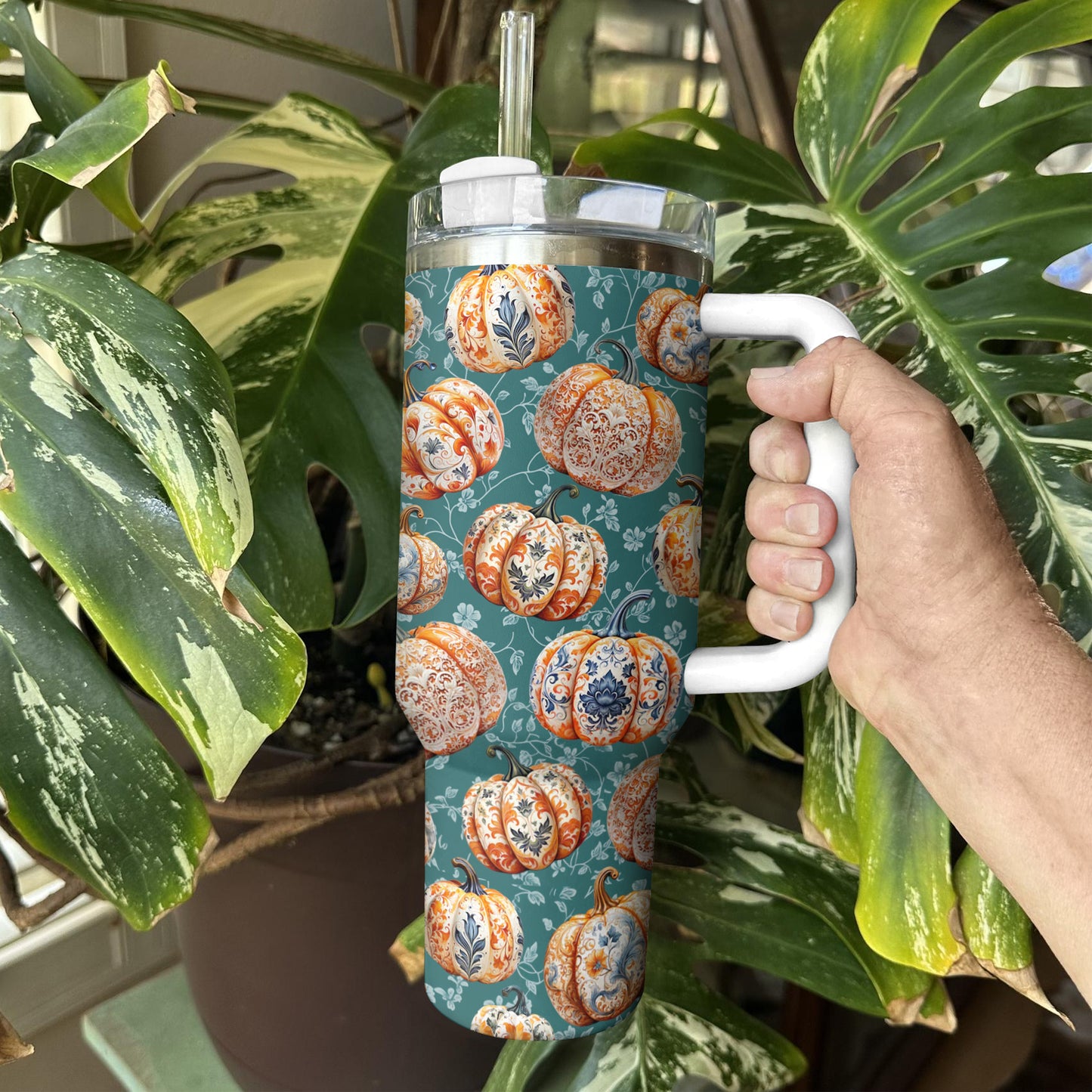Shineful Tumbler Elegant Pumpkins