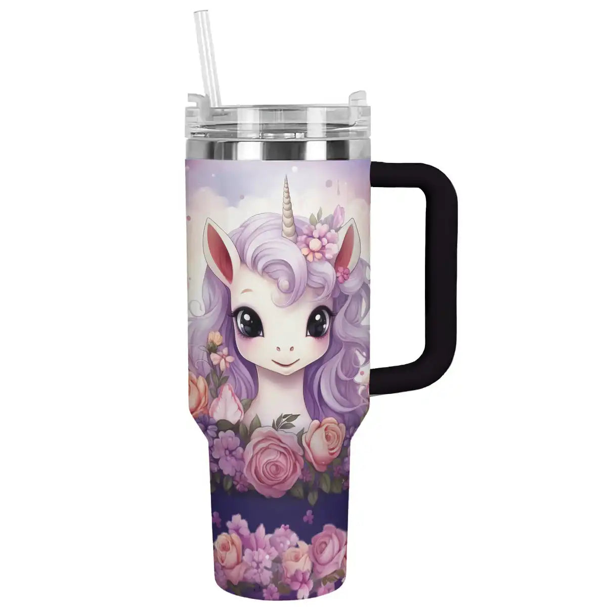 Shineful Tumbler Floral Unicorn