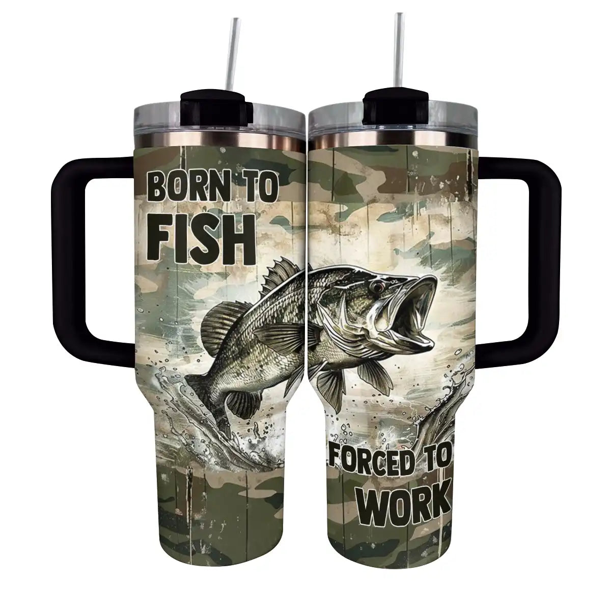 Shineful Tumbler Born to Fish