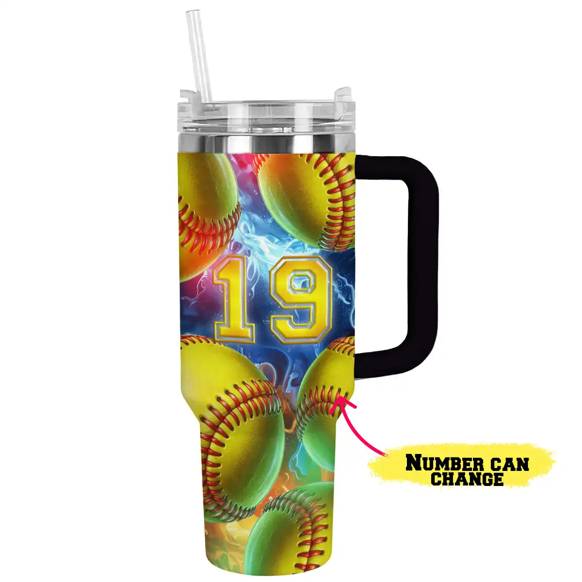 Shineful Tumbler Personalized Softball