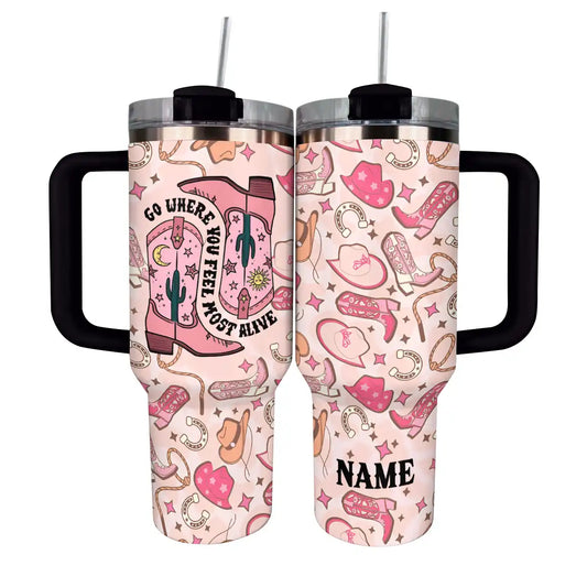 Shineful Tumbler Personalized Cowgirl